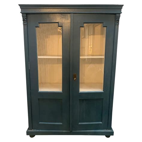 Vintage Display Cabinet With Glass Doors At 1stdibs