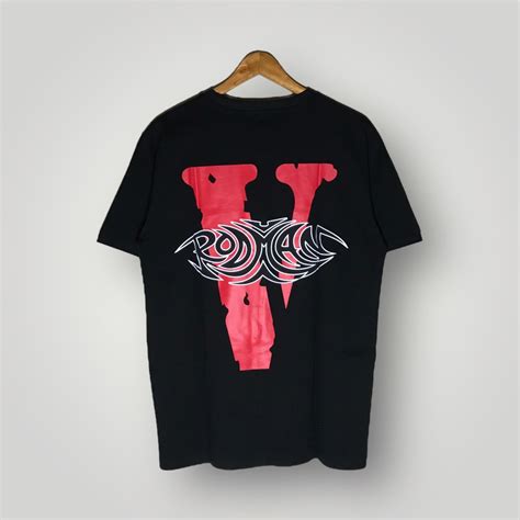 Vlone X Rodman Logo Black Tee Mens Fashion Tops And Sets Tshirts