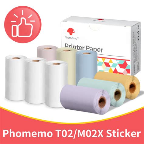 Phomemo 3 Rouleaux De Papier Autocollant Transparent Auto Adh Sif Pour