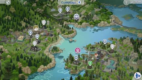 First Look At Copperdale World Map In The Sims 4 High School