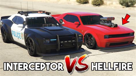 GTA 5 ONLINE GAUNTLET INTERCEPTOR VS HELLFIRE WHICH IS FASTEST