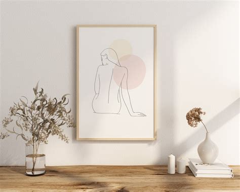 Line Art Print Woman Line Drawing Art Female Body Minimalist Wall Art Line Art Woman Printable