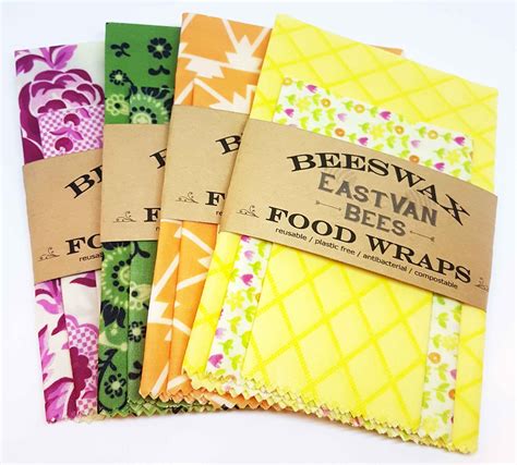 Beeswax Food Wraps 3 Pack 8 11 14 Zero Etsy UK