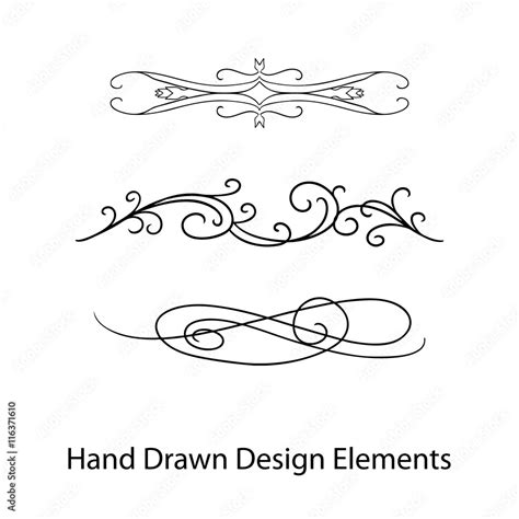 vector design element, beautiful fancy curls and swirls divider or ...