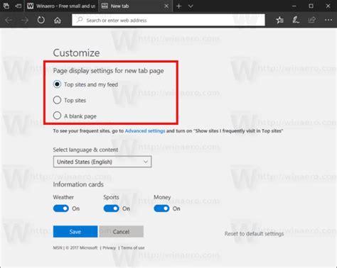 Customize The New Tab Page In Microsoft Edge Winaero Hot Sex Picture