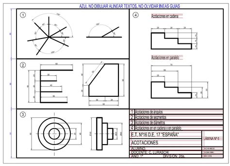 Tecnología de la Representación Lámina acotaciones 1