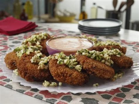 Shrimp Cakes With Zucchini Salad Recipe Geoffrey Zakarian Food Network