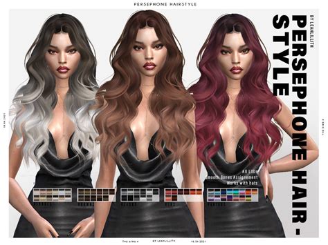 The Sims Resource Leahlillith Persephone Hairstyle Patreon