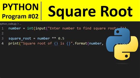 Python Program Find Square Root Of Number In Python Youtube