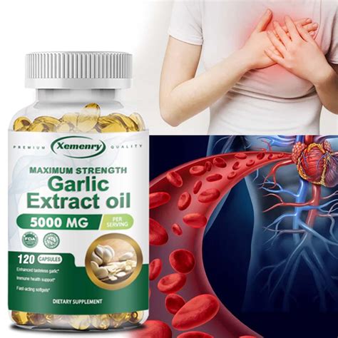 Xemenry Garlic Extract Oil Mg Heart Cardiovascular Health