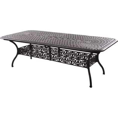 Darlee Series 60 92 X 42 Inch Cast Aluminum Patio Dining Table Antique Bronze Bbqguys