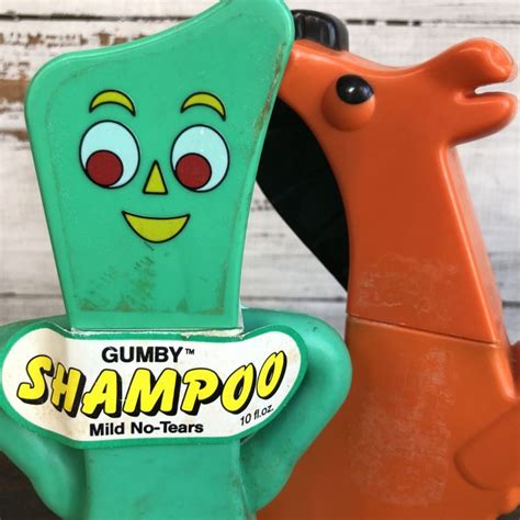 80s Vintage Gumby And Porky Soaky Bubble Bath Bottle Set S819