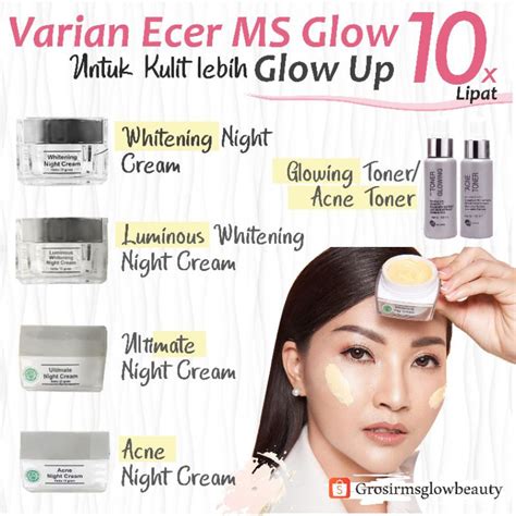 Jual Ecer Cream Malam Ms Glow Night Cream Ms Glow Facial Wash Ms