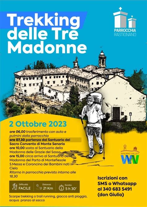 TREKKING DELLE TRE MADONNE Zona Pastorale Pianoro