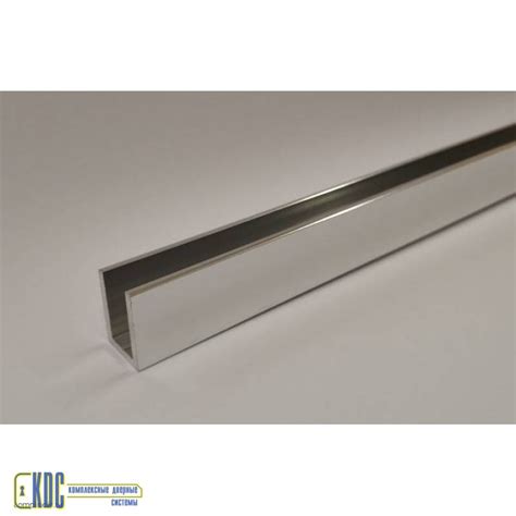 П-образный профиль 10x10х1 мм полированный хром L=2500 мм для стекла 6 мм
