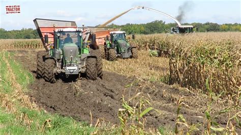 Muddy Corn Chopping 884 Hp Claas 980 Jaguar Forage Harvester Youtube