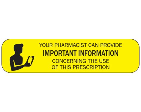 A 140 Pharmacy Auxiliary Labels For Prescription Containers English