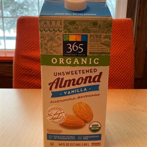 365 Whole Foods Market Organic Unsweetened Vanilla Almondmilk Review Abillion