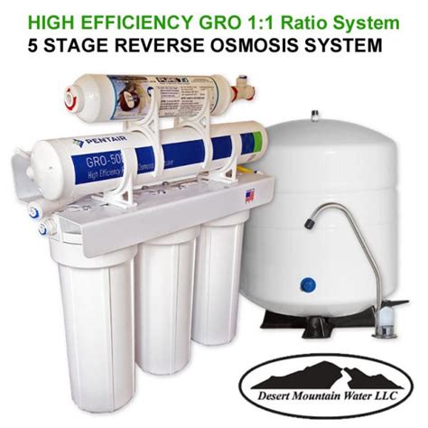 5 Stage High Efficiency Series 50 GPD Green Reverse Osmosis System