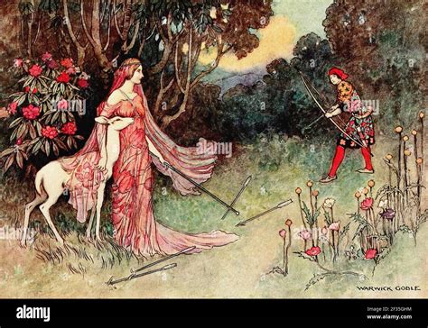 Vintage Warwick Goble Fairytale Illustration Art Stock Photo Alamy