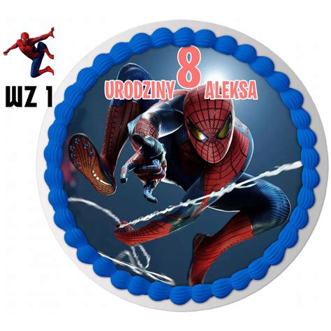 Opłatek Na Tort Spiderman Marvel Imię Tekst