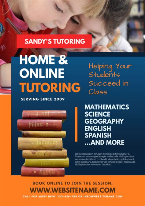 Home Tutoring Flyer Template Postermywall