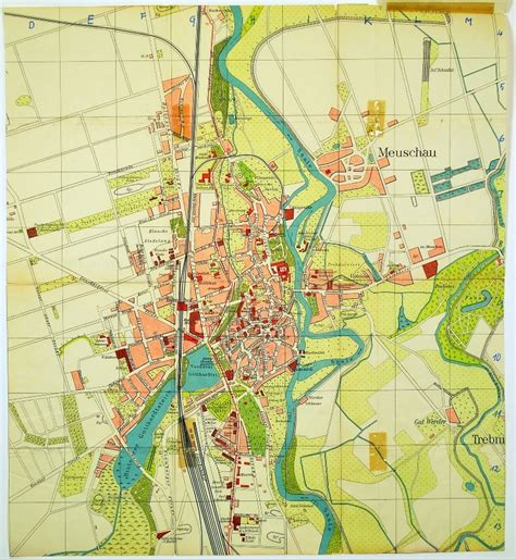 Stadtplan Von Merseburg Fragment Kulturhistorisches Museum Schloss