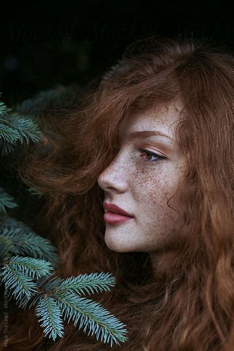 Portrait Of A Beautiful Redhead With Freckles By Maja Topcagic Freckled Redhead Beautiful