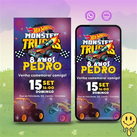 Convite Digital Hot Weels Elo Produtos Especiais