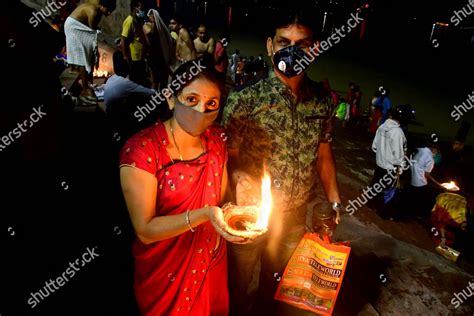 Hindu Devotees Celebrate Dev Deepawali During Editorial Stock Photo