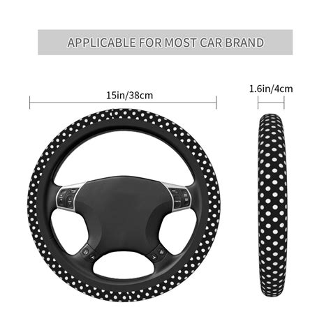 Polka Dot Print Car Steering Wheel Cover 14 15in Do The Polka