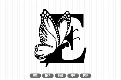 E Butterfly Alphabet Svg Graphic By Craft Store · Creative Fabrica