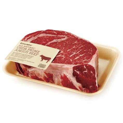 Greenwise Usda Prime Beef Angus Ribeye Steak Boneless Raised Without