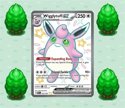 POKEMON WIGGLYTUFF Ex 222 091 SV Paldean Fates Shiny Ultra