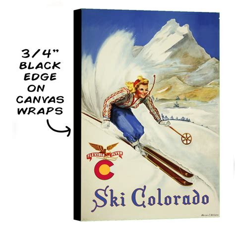 Vintage Colorado Ski Travel Poster Etsy