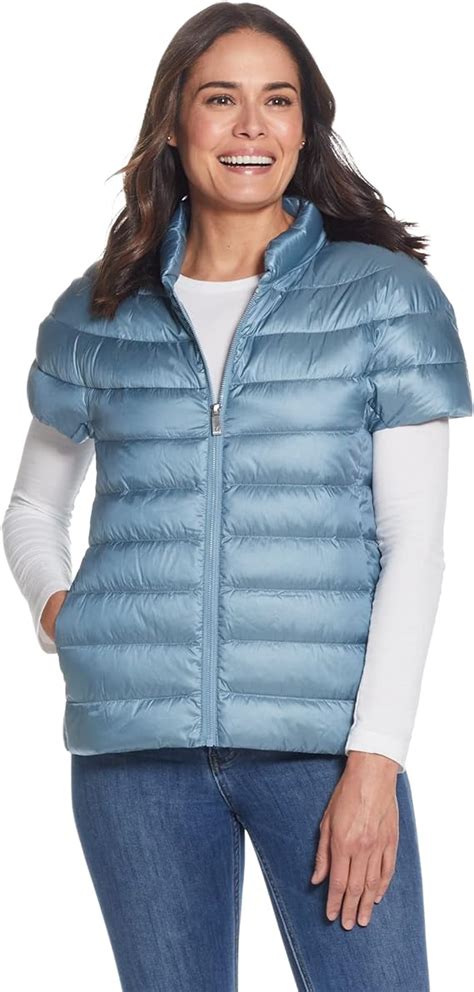 Martha Stewart Womens Puffy Vest Down Vest Jacket For Women At