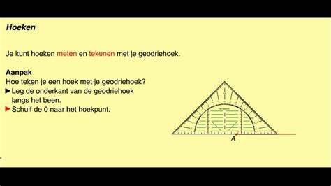 Methode Netwerk Hoeken Meten En Tekenen Met Je Geodriehoek Youtube