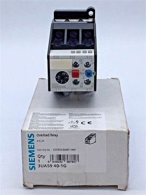 Siemens 3UA59 40-1G Thermal Overload Relay Bimetal World Series 3UA 4A ...