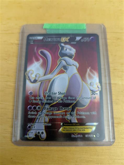 Mewtwo EX FULL ART ULTRA RARE 158 162 Pokemon XY Breakthrough Holo 2015