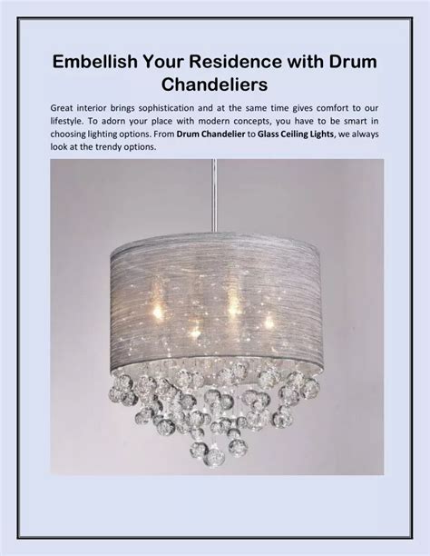 Ppt Embellish Your Residence With Drum Chandeliers Powerpoint