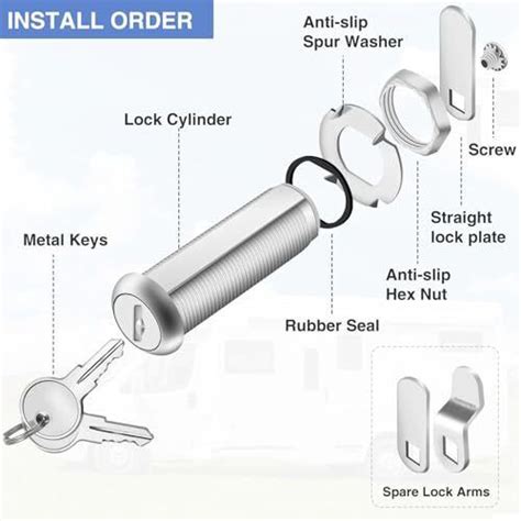 Cylinnda Cabinet Lock With Keys Extra Long Cam Locks Keyed Alike