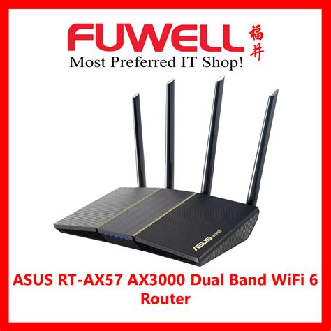 Fuwell Asus Rt Ax57 Ax3000 Dual Band Wifi 6 Router Shopee Singapore