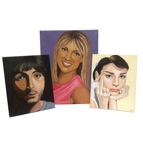 Pinturas originales de retratos personalizados de la foto Etsy España