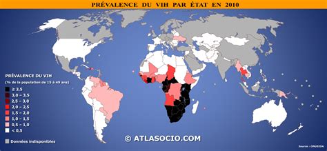 Carte Du Monde Pr Valence Du Vih Population G E De Ans