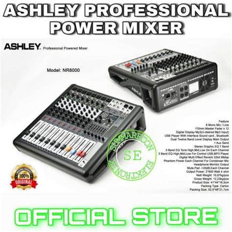 Promo Promo Power Mixer Ashley 8 Channel Original Ashley Nr 8000