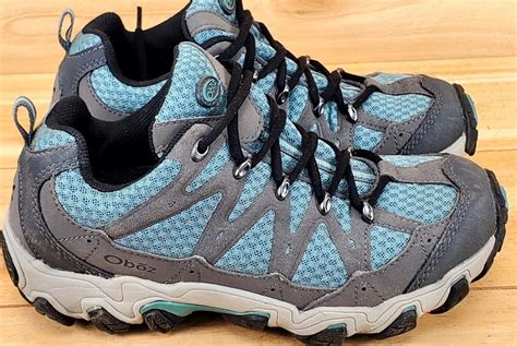 Oboz Luna Womens Size 7 Low Top Outdoor Hiking Trail Shoes Grayblue