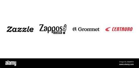 Lojas Centauro, Zazzle, Zappos, Grommet. Vector illustration, editorial ...