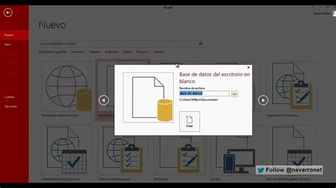 Como Crear Una Nueva Base De Datos En Microsoft Access 2013 Youtube