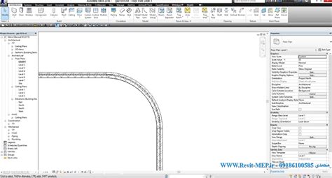 جانمایی پنجره منحنی روی دیوار Revit روش دوم