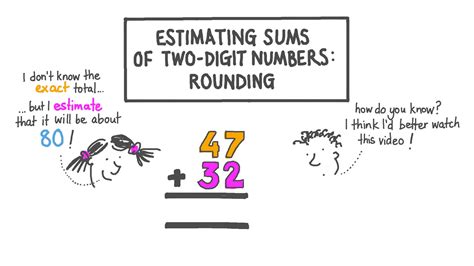 Lesson Video Estimating Sums Of Two Digit Numbers Rounding Nagwa